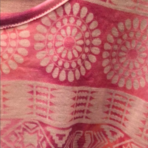 Pink, patterned tie up blouse - Picture 4 of 4